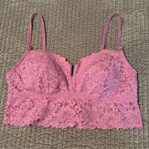 Pink by Victoria's Secret Lace Bralette Size XL